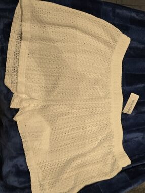 Lively Cream Eyelet Knit Athletic Shorts